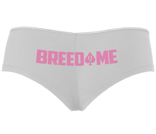Breed Me - Queen of Spades - White Boyshort