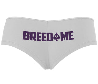 Breed Me - Queen of Spades - White Boyshort