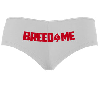 Breed Me - Queen of Spades - White Boyshort