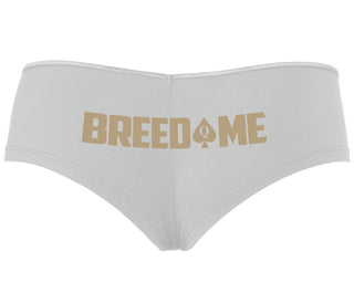 Breed Me - Queen of Spades - White Boyshort