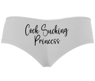 Cock Sucking Princess - White Boyshort