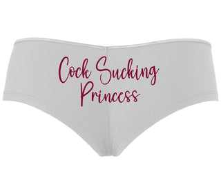 Cock Sucking Princess - White Boyshort