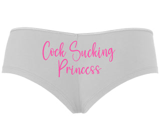 Cock Sucking Princess - White Boyshort