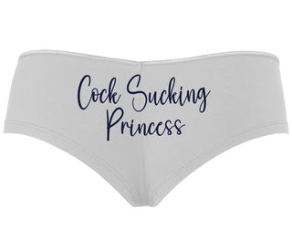 Cock Sucking Princess - White Boyshort