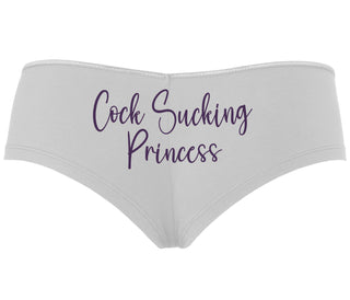Cock Sucking Princess - White Boyshort
