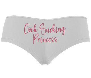 Cock Sucking Princess - White Boyshort