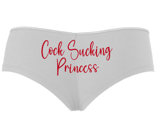 Cock Sucking Princess - White Boyshort