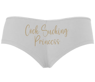 Cock Sucking Princess - White Boyshort