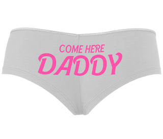 Come Here Daddy - White Boyshort