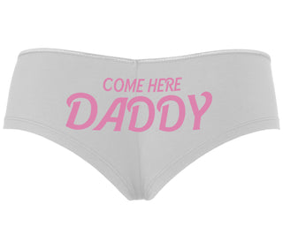 Come Here Daddy - White Boyshort