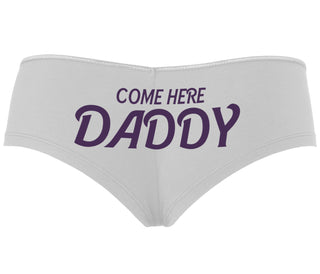 Come Here Daddy - White Boyshort