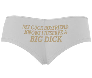 My Cuck Boyfriend Knows I Deserve A Big Dick - White Boyshort