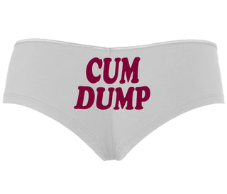 Cum Dump - Bold Design - White Boyshort