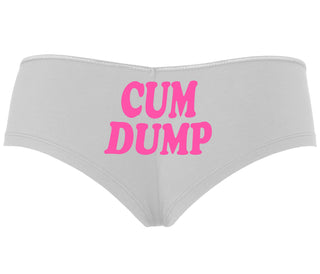 Cum Dump - Bold Design - White Boyshort