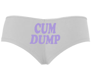 Cum Dump - Bold Design - White Boyshort
