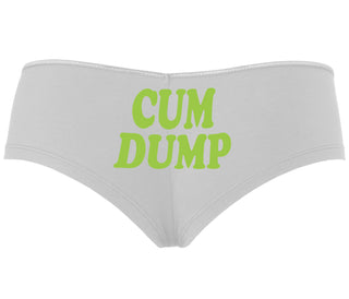 Cum Dump - Bold Design - White Boyshort
