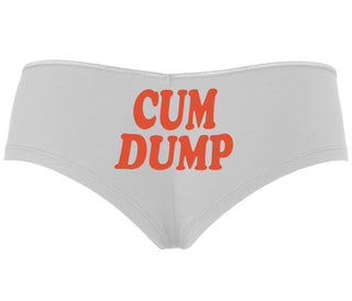 Cum Dump - Bold Design - White Boyshort