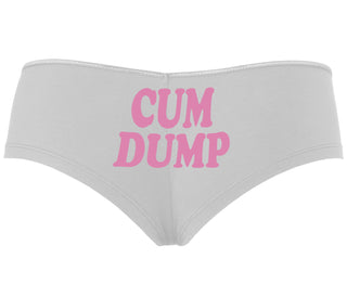 Cum Dump - Bold Design - White Boyshort