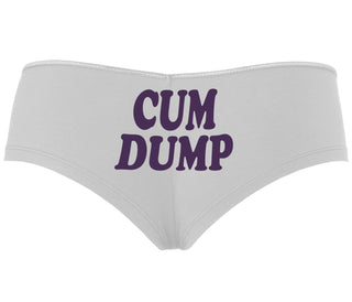 Cum Dump - Bold Design - White Boyshort