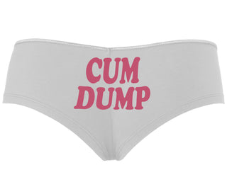 Cum Dump - Bold Design - White Boyshort