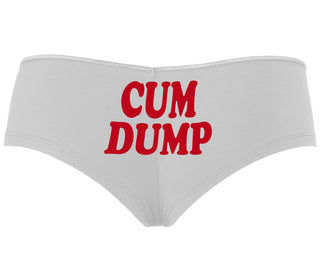 Cum Dump - Bold Design - White Boyshort
