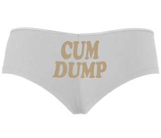 Cum Dump - Bold Design - White Boyshort