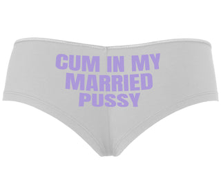 Cum In My Married Pussy - White Boyshort
