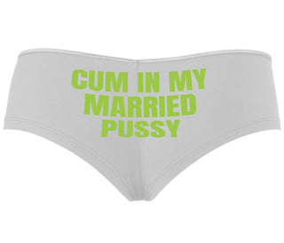 Cum In My Married Pussy - White Boyshort