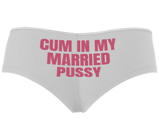 Cum In My Married Pussy - White Boyshort