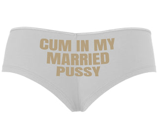 Cum In My Married Pussy - White Boyshort