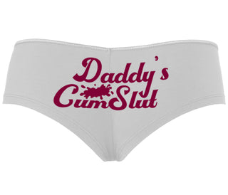 Daddy's Cumslut - White Boyshort