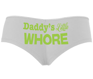 Daddys Little Whore - White Boyshort
