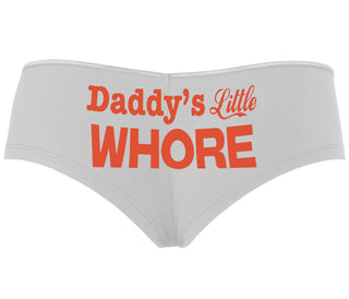 Daddys Little Whore - White Boyshort