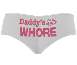 Daddys Little Whore - White Boyshort