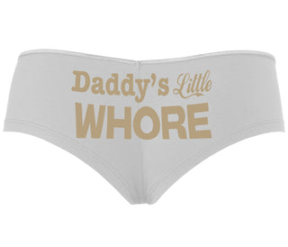 Daddys Little Whore - White Boyshort