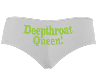 Deep throat Queen - Deepthroat Specialist - White Boyshort