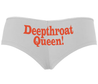 Deep throat Queen - Deepthroat Specialist - White Boyshort
