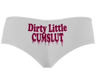 Dirty Little Cumslut - White Boyshort