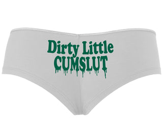 Dirty Little Cumslut - White Boyshort