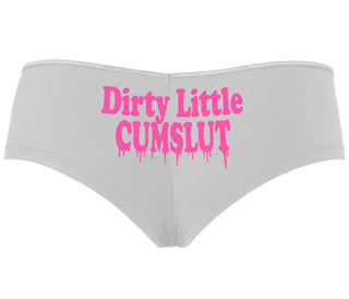Dirty Little Cumslut - White Boyshort