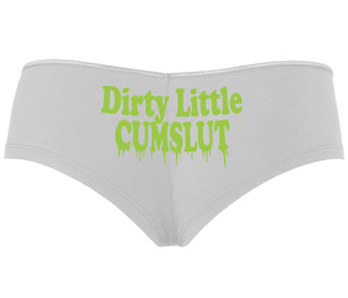 Dirty Little Cumslut - White Boyshort