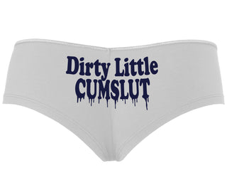 Dirty Little Cumslut - White Boyshort