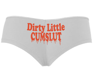 Dirty Little Cumslut - White Boyshort