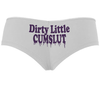 Dirty Little Cumslut - White Boyshort