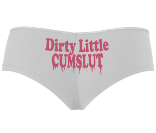 Dirty Little Cumslut - White Boyshort