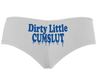 Dirty Little Cumslut - White Boyshort