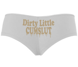 Dirty Little Cumslut - White Boyshort