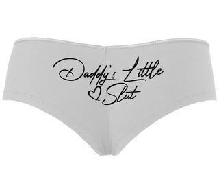 Daddy's Little Slut - White Boyshort