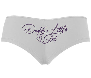 Daddy's Little Slut - White Boyshort