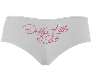 Daddy's Little Slut - White Boyshort